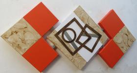 Quadro Abstrato Decorativo - 57x120cm Quadro Abstrato Decorativo - 57x120cm