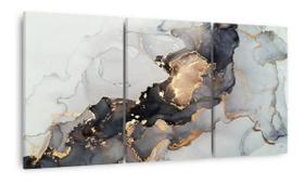 Quadro Abstrato Em Arte Moderno Luxo Decorativo Jogo 3 Peças
