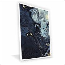 Quadro Abstrato Espacial Canvas Com Vidro