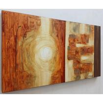 Quadro Abstrato Feito A Mao 100X55Cm