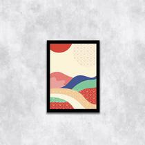 Quadro Abstrato Figurativo Colors Nature II 33x24cm - com vidro