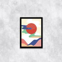 Quadro Abstrato Figurativo Colors Nature III 24x18cm - com vidro