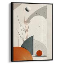 Quadro Abstrato - Fragmentos Geométricos em Harmonia Natural