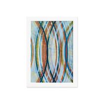 Quadro Abstrato Geométrico Círculos Moldura Branca 22x32cm Quadro Abstrato Geométrico Círculos Moldura Branca 22x32cm