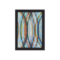 Quadro Abstrato Geométrico Círculos Moldura Preta 22x32cm Quadro Abstrato Geométrico Círculos Moldura Preta 22x32cm