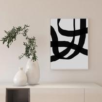 Quadro Abstrato Geométrico - Moldura Caixa + Foam + Vidro em Vários Tamanhos - Artfine