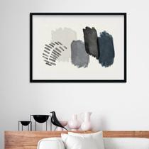 Quadro Abstrato Horizontal Tons Cinza - 60x48cm Quadro Abstrato Horizontal Tons Cinza - 60x48cm