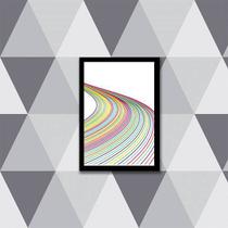 Quadro Abstrato Linhas Formatos III 24x18cm