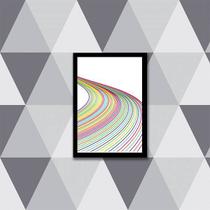 Quadro Abstrato Linhas Formatos III 33x24cm - com vidro Quadro Abstrato Linhas Formatos III 33x24cm - com vidro