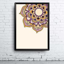 Quadro Abstrato Mandala 1 A4