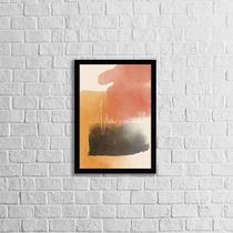 Quadro Abstrato Marrom e Preto II 24x18cm