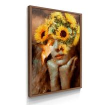 Quadro Abstrato Moderno Beija Flor 55x40 Com Moldura Quadro Abstrato Moderno Beija Flor 55x40 Com Moldura