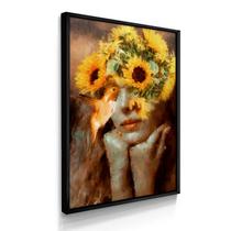Quadro Abstrato Moderno Beija Flor 55x40 Com Moldura Quadro Abstrato Moderno Beija Flor 55x40 Com Moldura