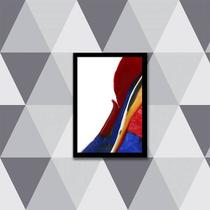 Quadro Abstrato Multicolorido I 33x24cm - com vidro - Quadros On-line
