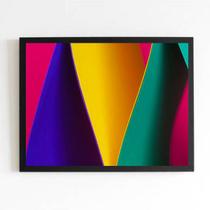 Quadro Abstrato Multicolorido IV 24x18cm - com vidro