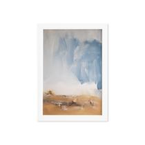 Quadro Abstrato para Sala Deserto Moldura Branca 22x32cm Quadro Abstrato para Sala Deserto Moldura Branca 22x32cm