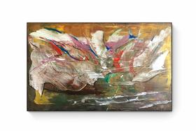 Quadro Abstrato Pintado A Mão