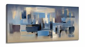 Quadro Abstrato Pintura em Tecido Canvas 130x60 cm