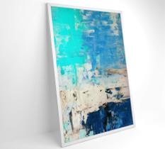 Quadro Abstrato Pintura em Tela Azul Quadro Abstrato Pintura em Tela Azul