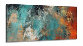 Quadro Abstrato Pintura Tela em Tecido Canvas 130x60 cm