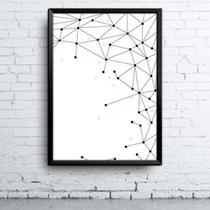 Quadro Abstrato Preto E Branco 1 A4