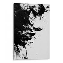 Quadro Abstrato Preto e Branco - Vislumbre da Alma Fragmentada