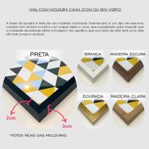 Quadro Abstrato Retangular Modelo 1 - Moldura Caixa + Foam + Vidro em Vários Tamanhos - Artfine