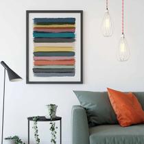 Quadro Abstrato Retangular Modelo 1 - Tela Canvas com Moldura Flutuante em Vários Tamanhos - Artfine Quadro Abstrato Retangular Modelo 1 - Tela Canvas com Moldura Flutuante em Vários Tamanhos - Artfine