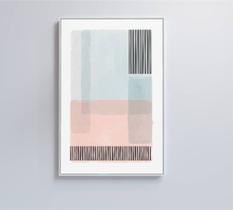 Quadro Abstrato Rosa e Azul 3 Quadro Abstrato Rosa e Azul 3