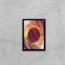 Quadro Abstrato Tons Marsala Ii 45X34Cm Com Vidro Preta