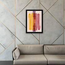 Quadro Abstrato Tons Marsala Iii 24X18 Com Vidro - Preta