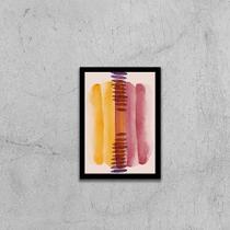 Quadro Abstrato Tons Marsala Iii 33X24Cm - Moldura Preta