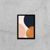 Quadro Abstrato Tons Terrosos I 33X24Cm - Moldura Preta