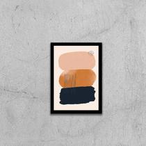 Quadro Abstrato Tons Terrosos II 24x18cm - com vidro