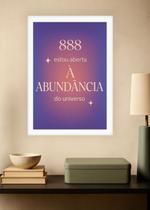 Quadro Abundância infinita com Vidro e Moldura Branca Tamanho:21cm x 30cm (A4) Quadro Abundância infinita com Vidro e Moldura Branca Tamanho:21cm x 30cm (A4)