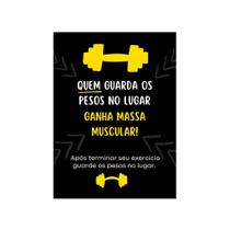 Quadro Academia Aviso Guarde Os Pesos Informativo 28x40cm Quadro Academia Aviso Guarde Os Pesos Informativo 28x40cm