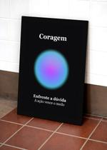 Quadro Ação/Força/Coragem com Vidro e Moldura Tam:A4 Quadro Ação/Força/Coragem com Vidro e Moldura Tam:A4