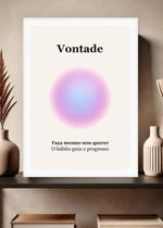 Quadro Ação/Vontade/Constância com Vidro e Moldura Branca Tamanho:21cm x 30cm (A4) Quadro Ação/Vontade/Constância com Vidro e Moldura Branca Tamanho:21cm x 30cm (A4)