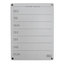 Quadro Acrílico Transparente Planner Semanal 30X20cm Com 4 Marcadores TILIBRA Quadro Acrílico Transparente Planner Semanal 30X20cm Com 4 Marcadores TILIBRA