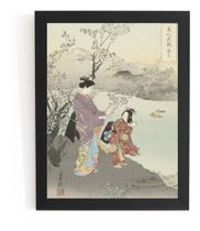 Quadro Admirando A Flor De Ameixa De Ogata Gekkô 1887-1896 Quadro Admirando A Flor De Ameixa De Ogata Gekkô 1887-1896