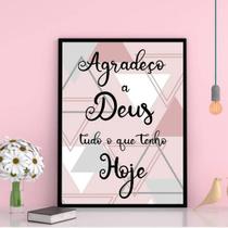 Quadro Agradeço A Deus Tudo O Que Tenho 45X34Cm