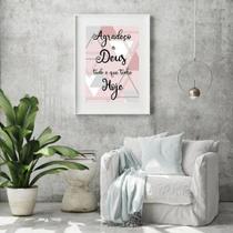 Quadro Agradeço A Deus Tudo O Que Tenho - 60X48Cm