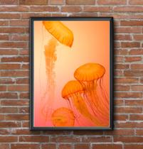 Quadro Águas Vivas Tamanho A3 Com Moldura