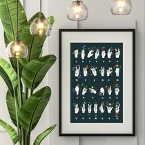 Quadro Alfabeto Manual Libras - 60X48Cm Quadro Alfabeto Manual Libras - 60X48Cm