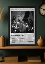 Quadro Alice In Chains Alice In C. (B&W) - Preto com Vidro Tamanho:21cm x 30cm (A4)