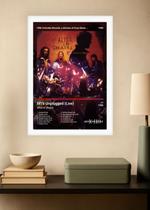 Quadro Alice In Chains (Dark) - Com Vidro e Moldura Branca Tamanho:21cm x 30cm (A4)