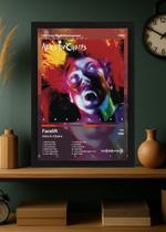 Quadro Alice In Chains Facelift (Colored) - Preto com Vidro Tamanho:21cm x 30cm (A4)