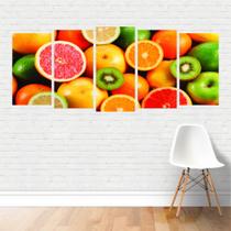 Quadro Alimentos Comidas Frutas Coloridas em Tela Canvas