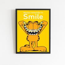 Quadro Always Remember To Smile 33x24cm - com vidro