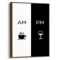 Quadro AM PM Café e Vinho Minimalista